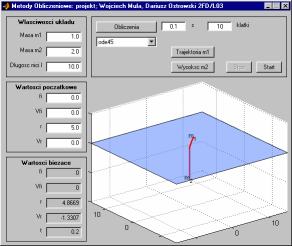 ekran programu w Matlabie (interfejs graficzny stworzony w GUILE)